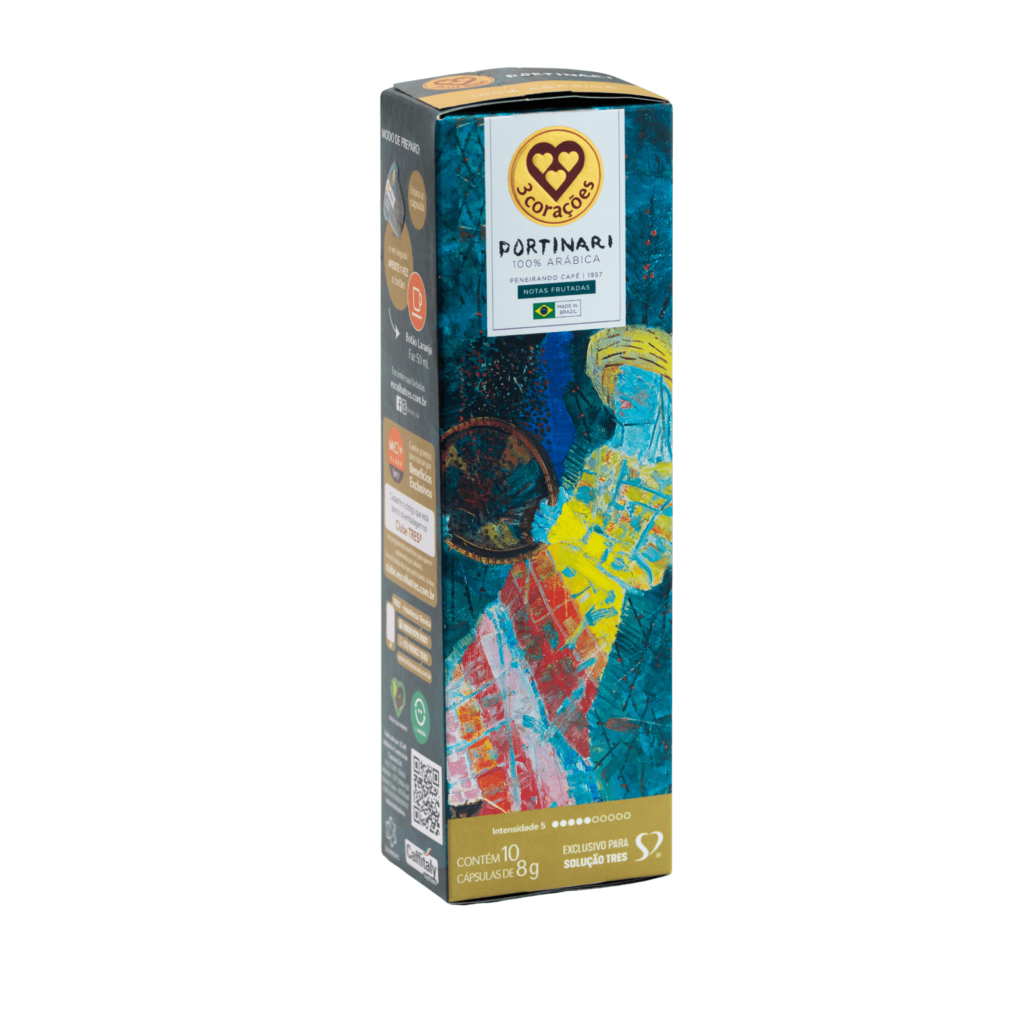 embalagem de café Portinari 3 corações