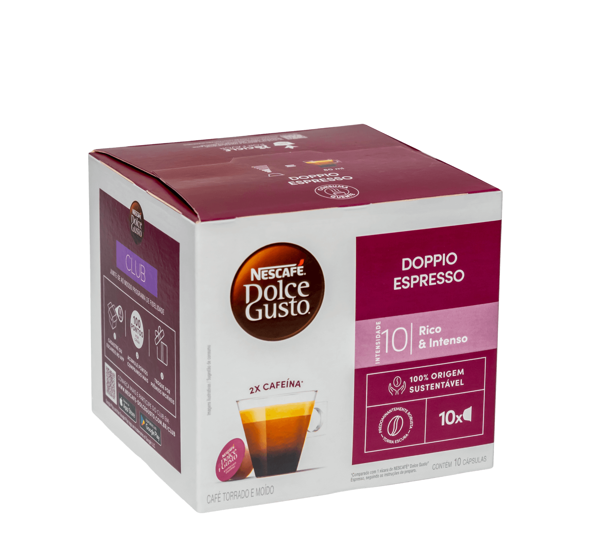 embalagem de cápsulas de café da Dolce Gusto